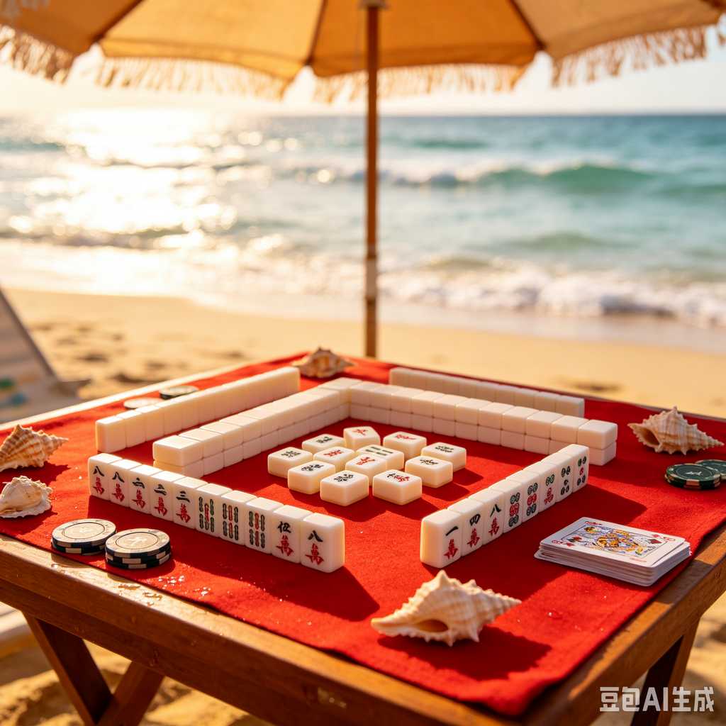 bamboo wood mahjong set